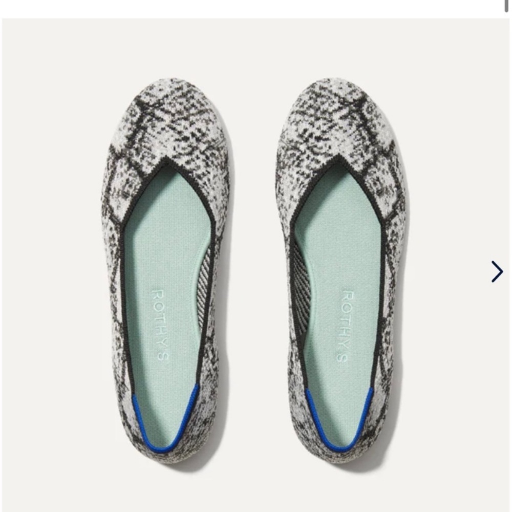 Rothy's Black and White Flats